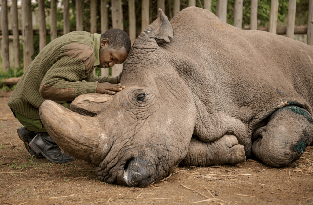 Farewell by the last male Northern White&nbsp;Rhino.
